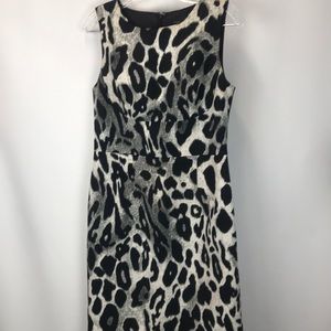 Anne Taylor Sleeveless Animal Print Dress